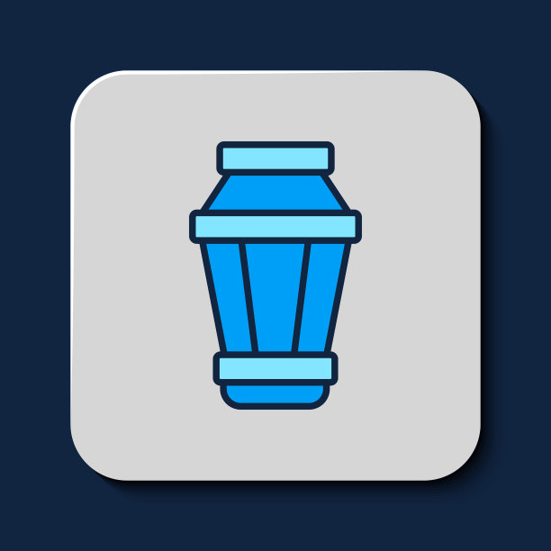 充满园光轮廓的灯图标孤立上图片下载