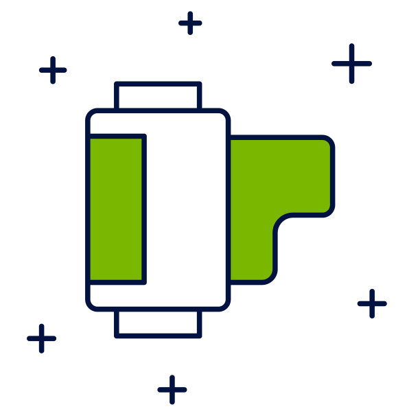 填充轮廓相机老式胶卷卷墨盒图片下载