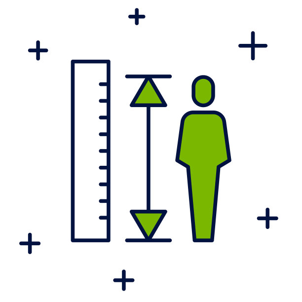 填充轮廓测量高度体图标孤立图片下载