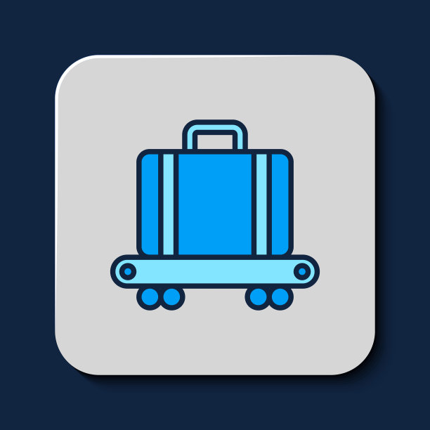 填充轮廓机场输送带图片下载