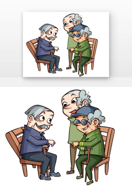 重阳节老年人坐一起聊天图片下载