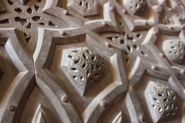 苏丹哈桑清真寺的伊斯兰青铜饰品图案图片下载