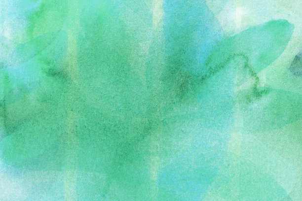 抽象艺术背景以浅绿色和青色为主色调。水彩画与软绿松石梯度。图片下载