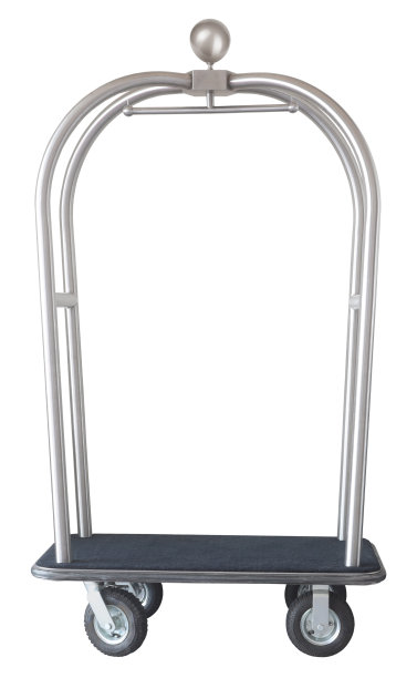 行李推车行李推车手提箱酒店设备孤立在白色背景。旅游符号旅游概念图片下载