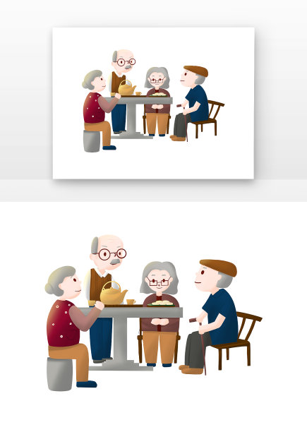 重阳节老人聚会图片下载