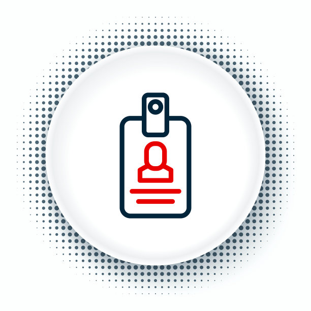 线识别徽章图标隔离在白色图片下载