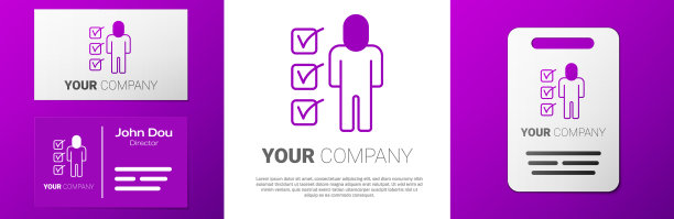 logo简历图标孤立的白色背景图片下载