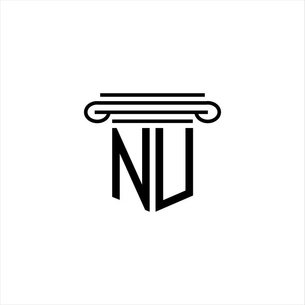 NU字母标志创意图形设计图片下载