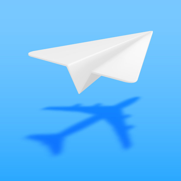 3d白纸飞机投射飞机的影子图片下载