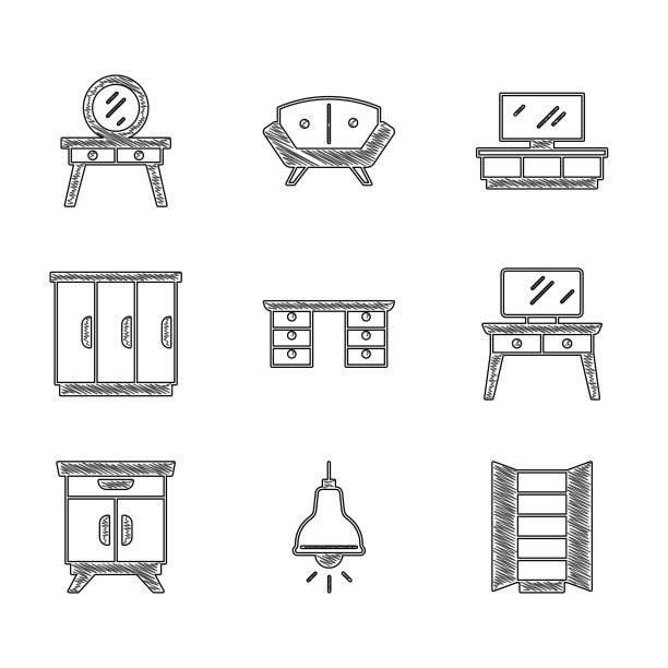 设办公室台灯挂衣柜梳妆图片下载