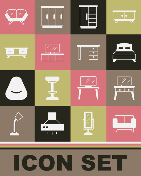 设沙发、梳妆台、大床、衣柜、电视图片下载