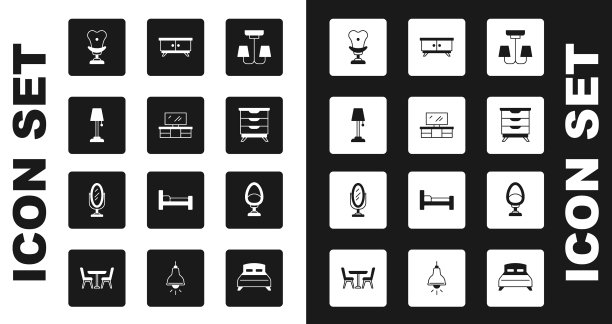 置吊灯、电视、桌子、立落地灯图片下载