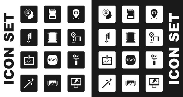 设置摄影相机空照相馆照相馆灯图片下载