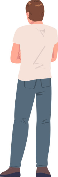 穿着白色运动衫的男人角色站在后面图片下载