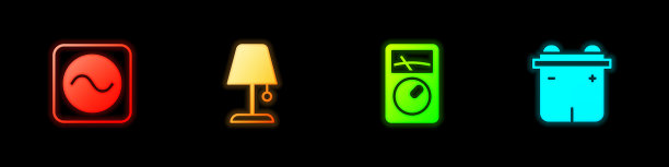 设置交流电压源表灯安培计图片下载