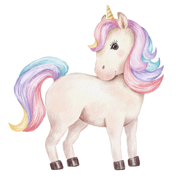 彩虹独角兽。儿童插图。图片下载