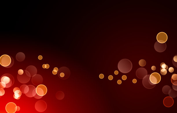 暗红色背景上的黄色和橙色圆圈特写图片下载