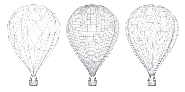 三角形线段气球的向量集。图片下载