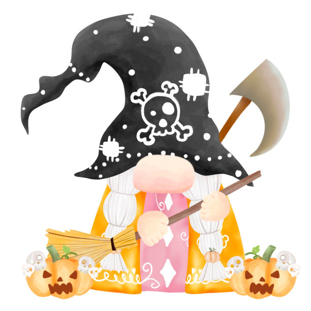 可爱的数字绘画水彩小矮人元素。图片下载