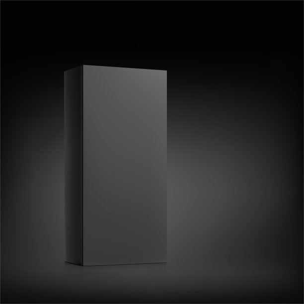 逼真的黑盒子模型。透视图。图片下载