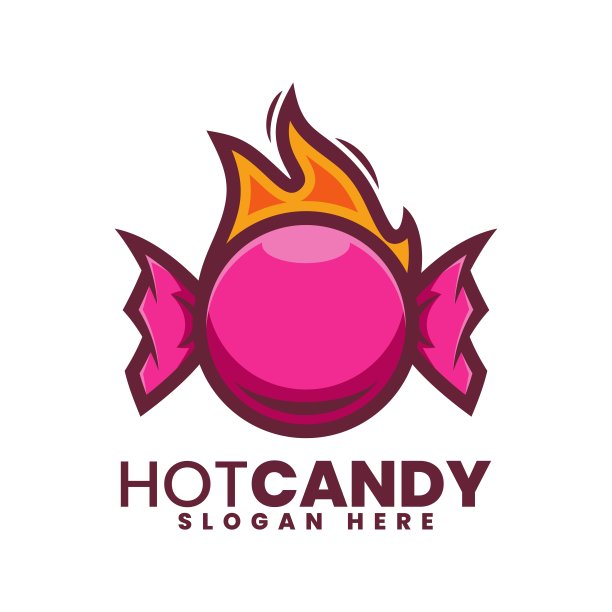 矢量插图热糖果简单吉祥物风格。图片下载