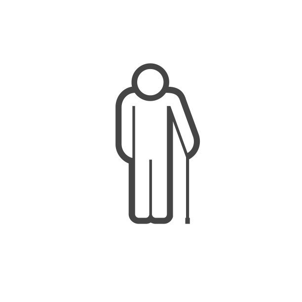 老人图标养老金信息图形象形图图片下载