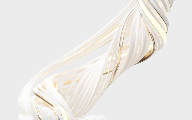 抽象流动曲线线条，三维渲染。图片下载