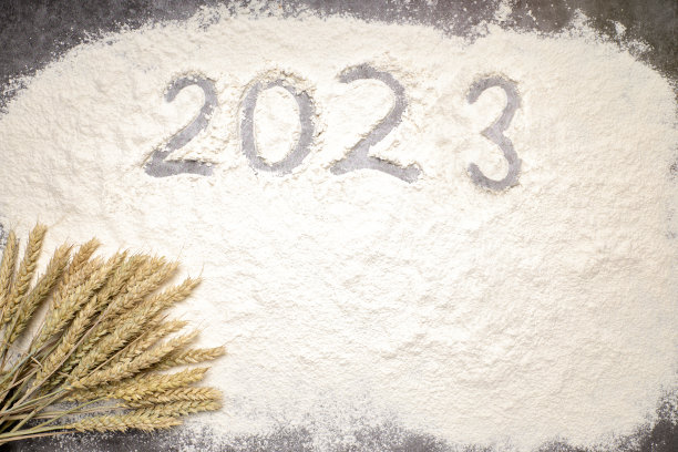 第2023号，麦穗在面粉上。新的一年图片下载