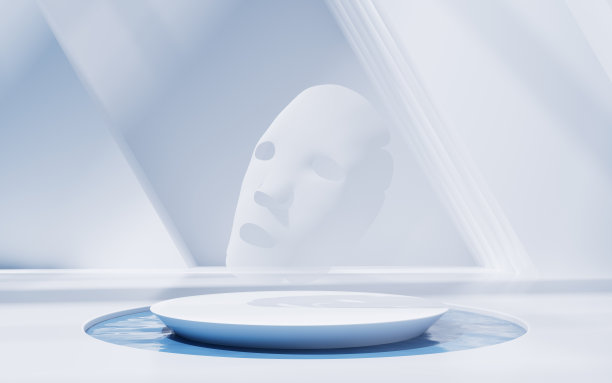 明亮的室内背景面膜，3d渲染。图片下载