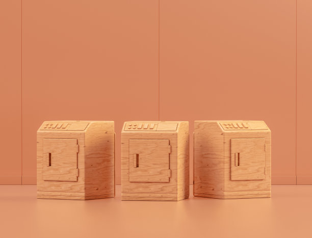 单色室内木制烘干机，单色3d图标，3d渲染图片下载