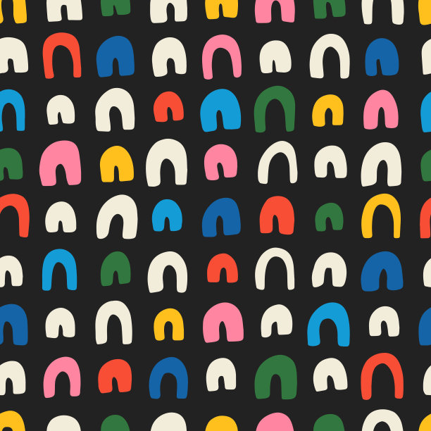 无缝彩色涂鸦图案。图片下载