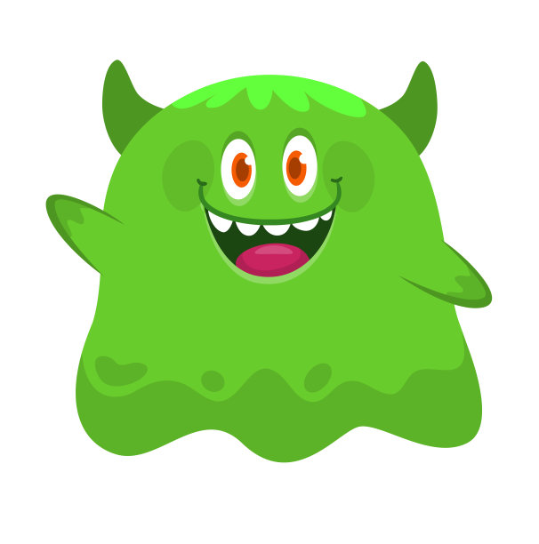 卡通搞笑怪物人物设计。矢量插图孤立图片下载