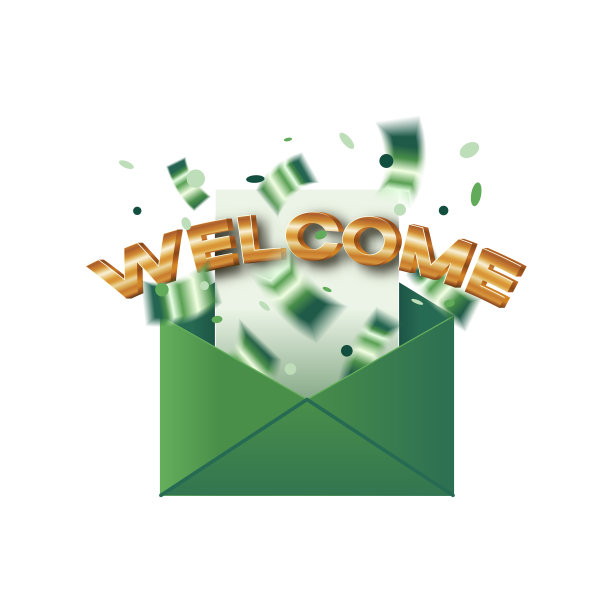 电子邮件和金字奖金与闪光和闪光的五彩纸屑矢量插图孤立图片下载