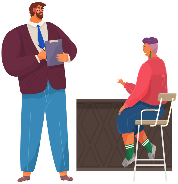 男人在和女人交谈时做笔记。同事们在交流，交谈图片下载