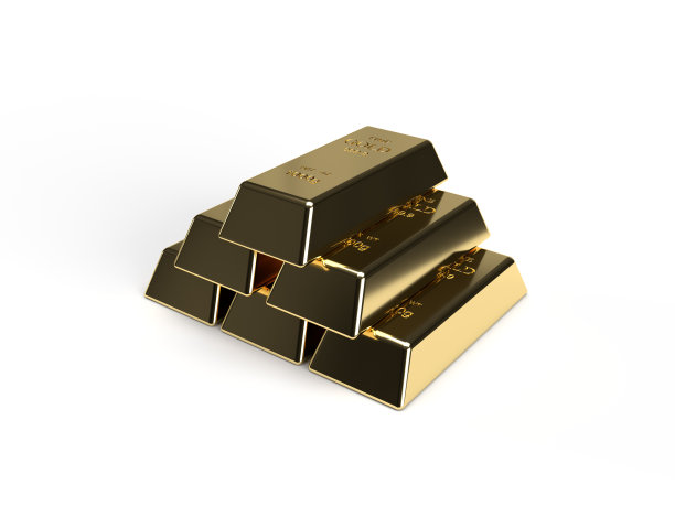 1000克金条堆叠，999.9纯金。图片下载