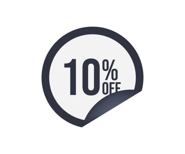 10%折横幅设计优惠券模板图片下载