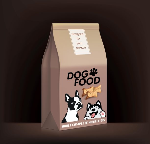 狗粮包装设计。说明向量图片下载