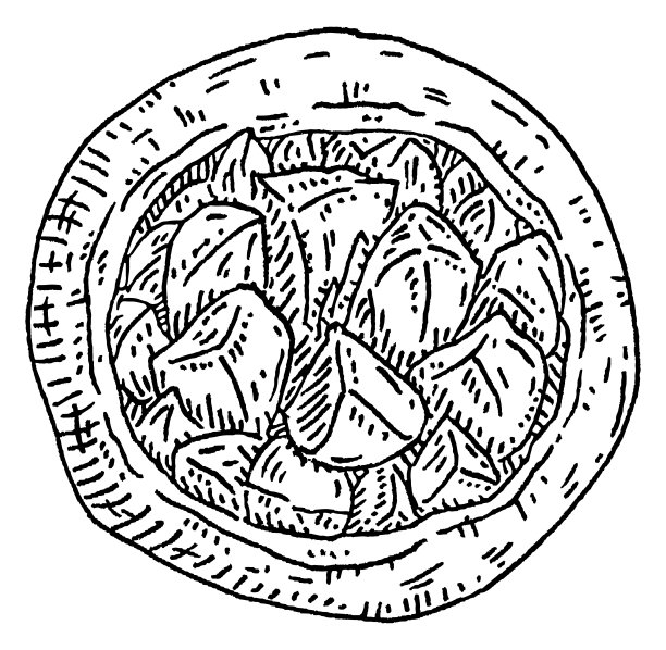 巴西坚果去了一半壳。矢量雕刻黑色古董插图。图片下载