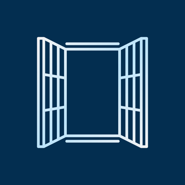 现代窗口创意线图标。向量概念符号图片下载