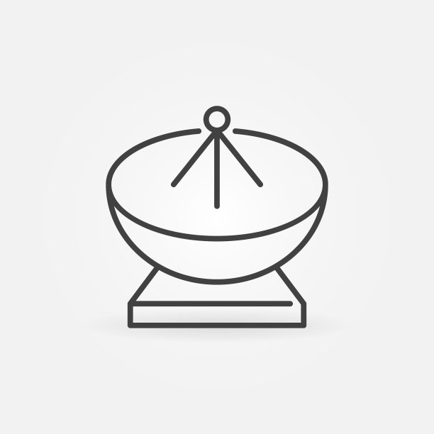 矢量卫星天线线性概念图标图片下载