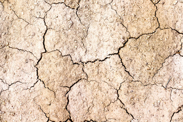 干燥的土壤纹理与干裂的干旱季节背景图片下载