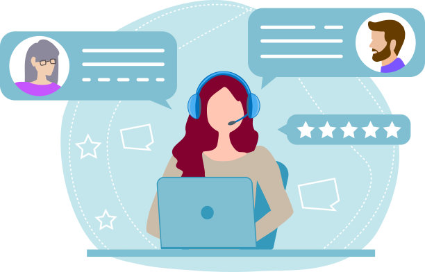 呼叫中心或客服中心的女员工图片下载