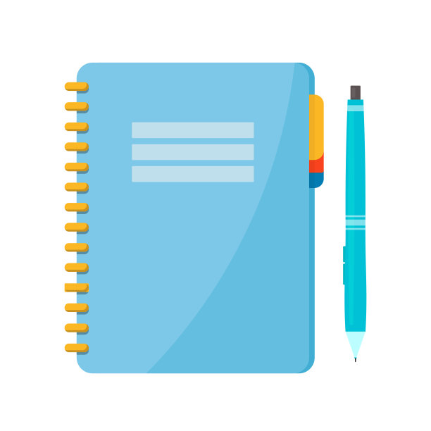 笔记本和笔笔记，封闭的纸日记从办公室或学校文具图片下载