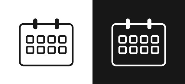 日历矢量图标，事件时间表日期，矢量设计，现代背景设计，提醒标志图片下载