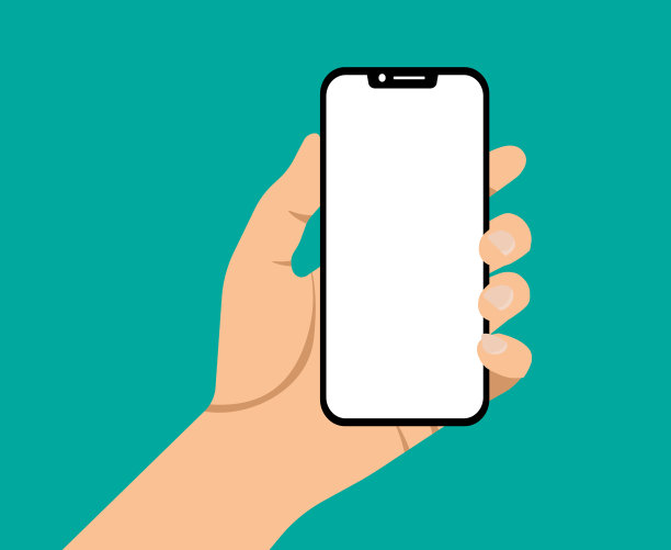手持电话，黑屏，手机模型，应用在触摸屏设备。矢量图图片下载