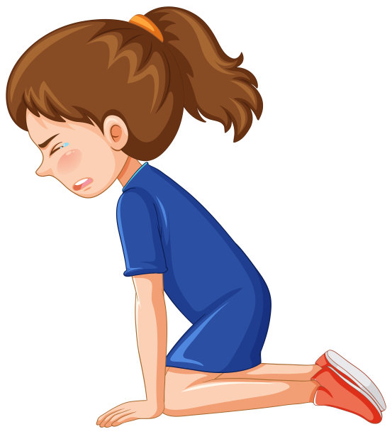 伤心的女孩哭泣的卡通人物图片下载