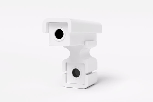 摘要白色的家，白色的背景上有一个圆形的窗口。空荡的现代建筑。构建业务概念。未来的设计概念。三维渲染图片下载