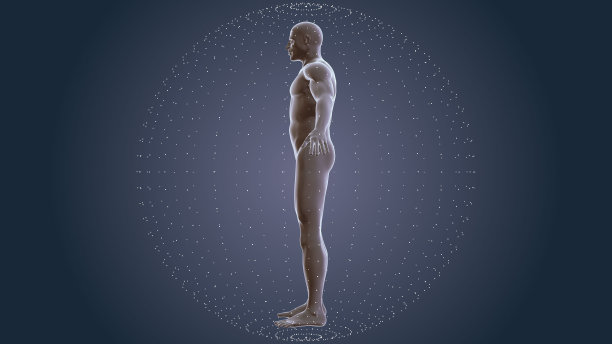 人体与神经丛技术背景图片下载