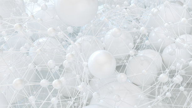 摘要球体分子结构神经网络区块链和人工智能概念图片下载