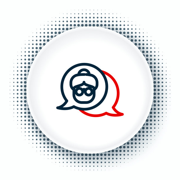 线奶奶图标孤立在白色背景图片下载